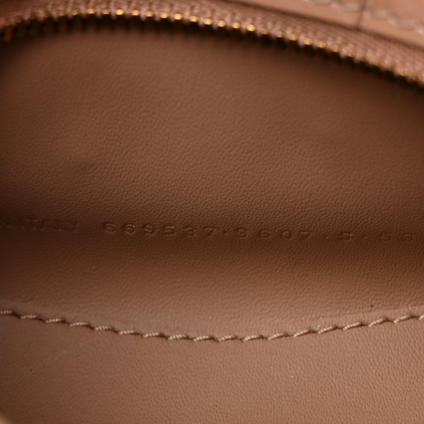 Shiny Supple Calfskin Crocodile Embossed Neo Classic Gold Hardware Super Nano City Crossbody Nude Beige