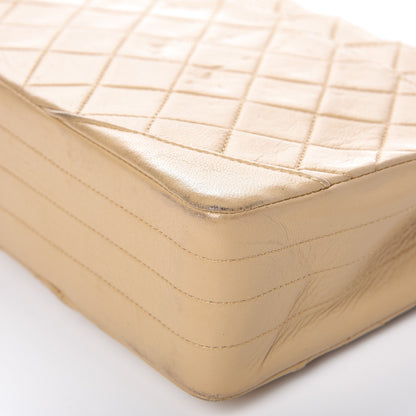 Chanel Lambskin Quilted Medium Single Flap Beige 14 of 14
