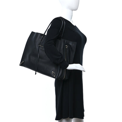 Balenciaga Supple Calfskin Papier A4 Zip Around Tote Black 2 of 9