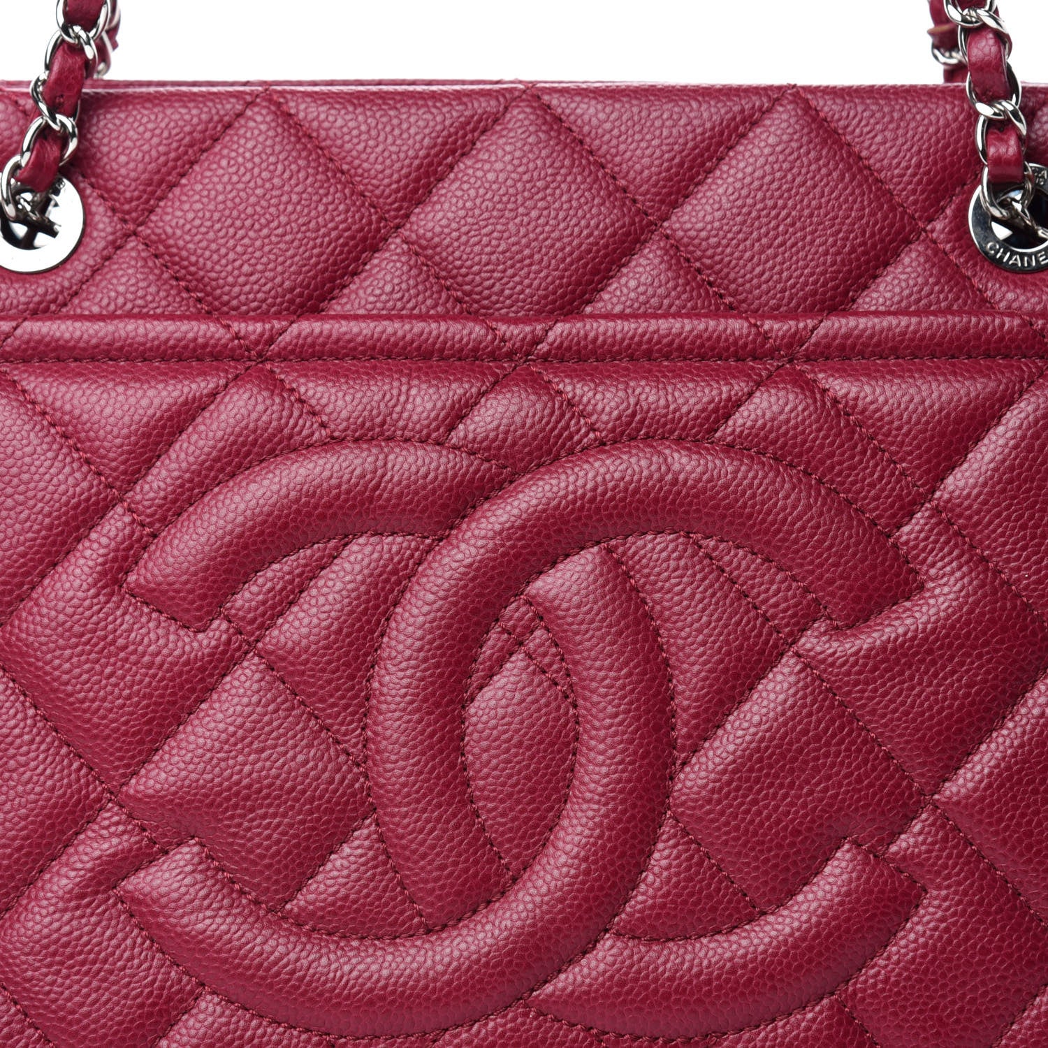 Chanel Caviar Quilted Timeless CC Shopping Tote Red 13 of 13