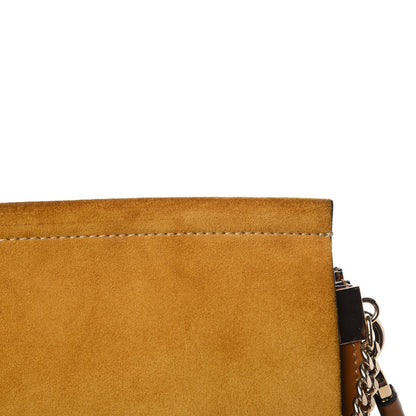 Chloe Suede Calfskin Medium Faye Shoulder Bag Mustard Brown 10 of 15