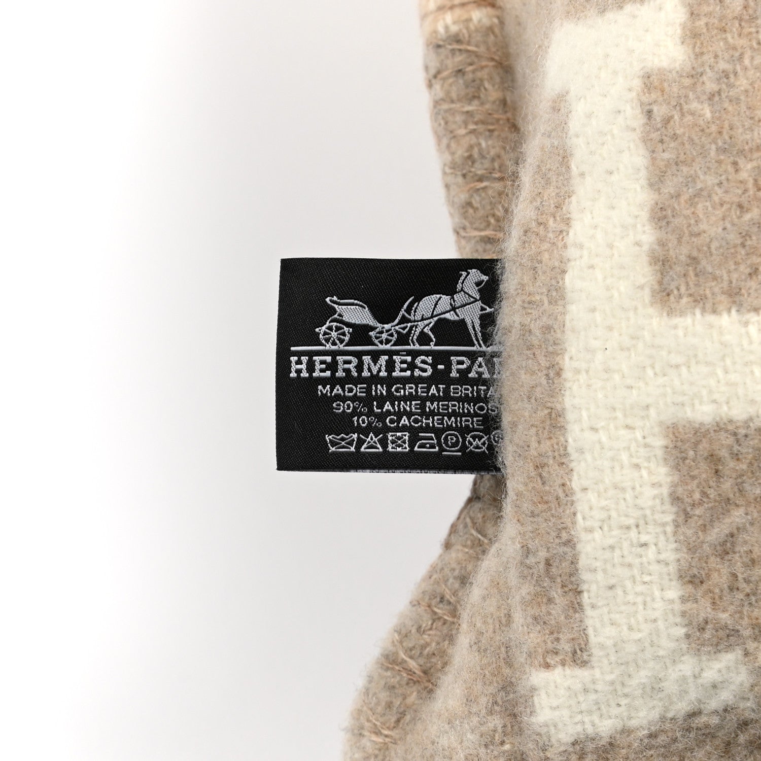 Hermes Wool Cashmere Avalon III Pillow PM Coco Camomille 3 of 3