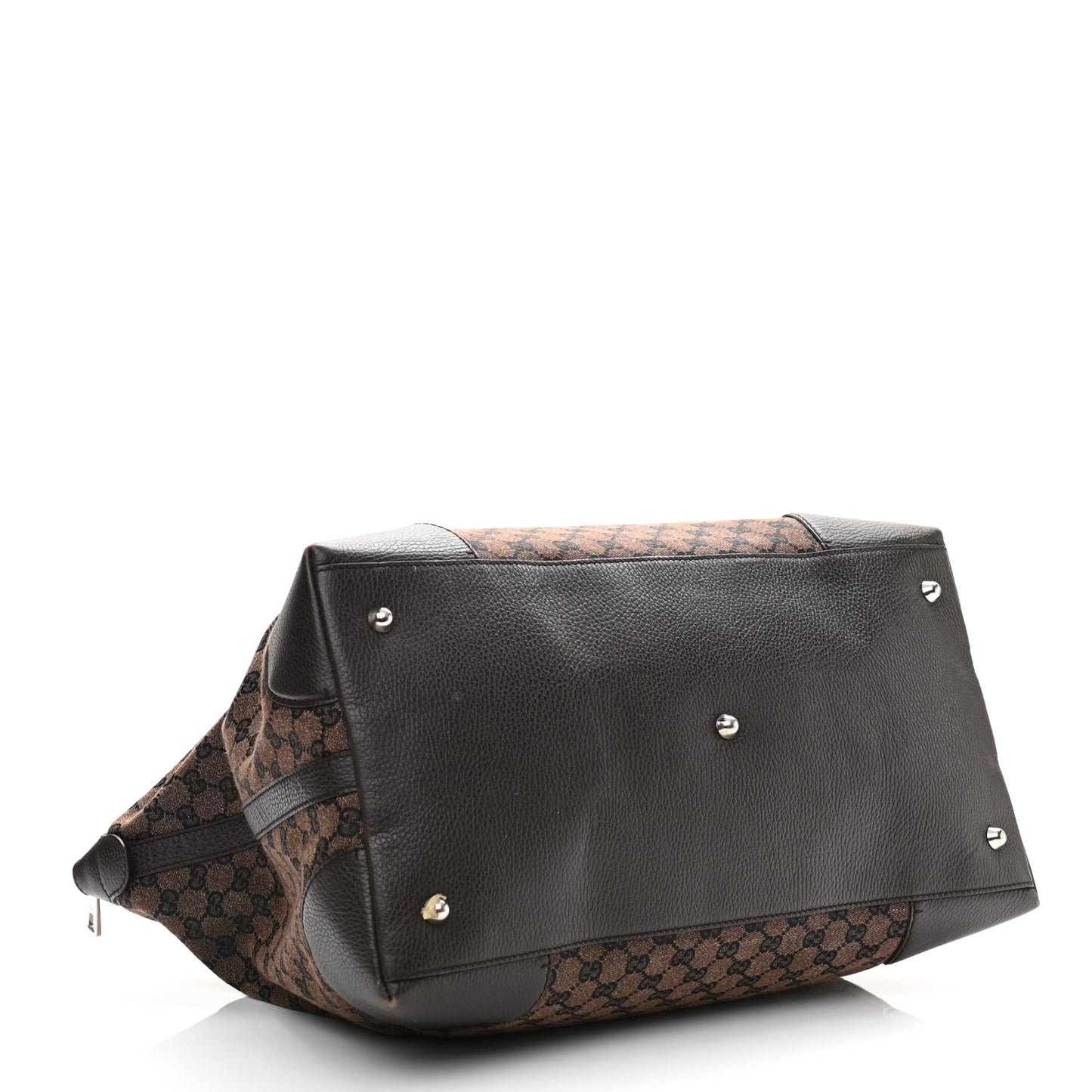 Denim Monogram Large Tote Dark Brown