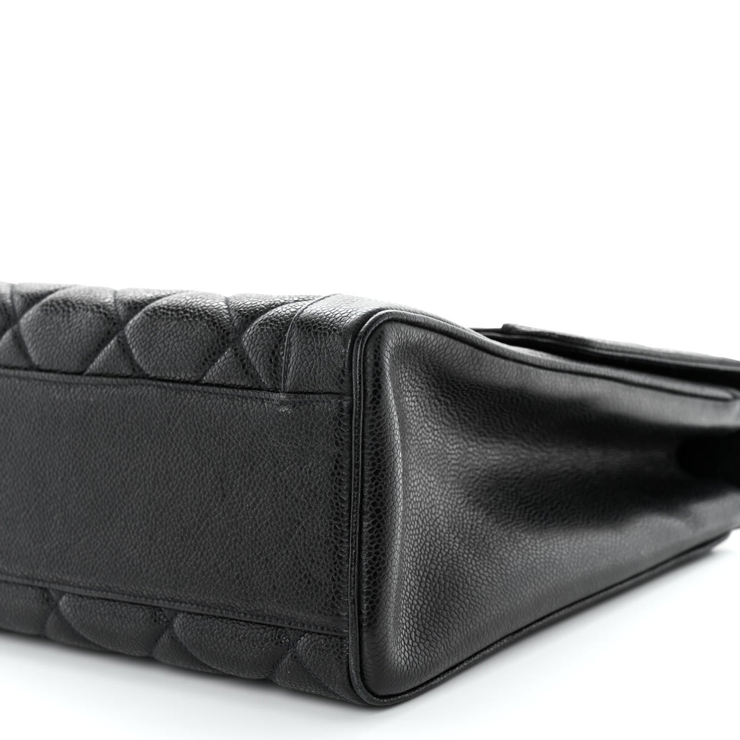 Caviar Quilted Briefcase Laptop Bag Black