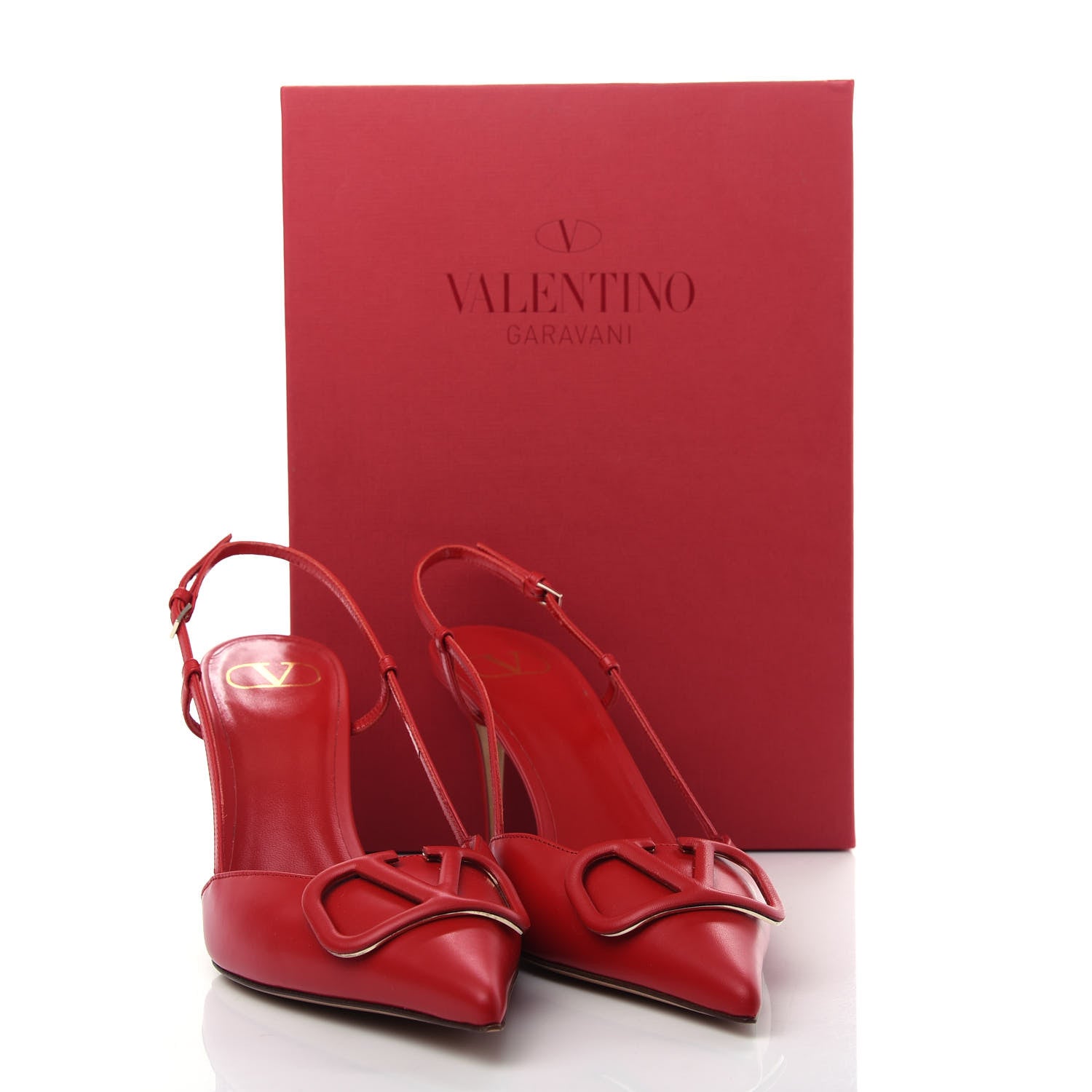 Valentino Garavani Calfskin Tonal Vlogo Slingback 80mm Pumps 41 Rouge Pur 11 of 11