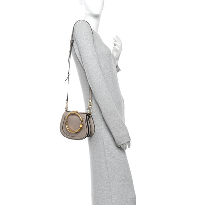 Chloe Calfskin Suede Small Nile Bracelet Bag Motty Grey 2 of 10
