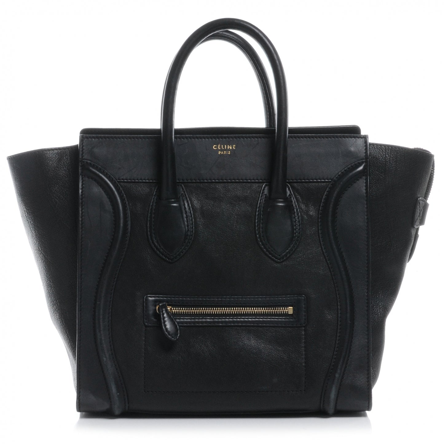 Smooth Calfskin and Lambskin Mini Luggage Black
