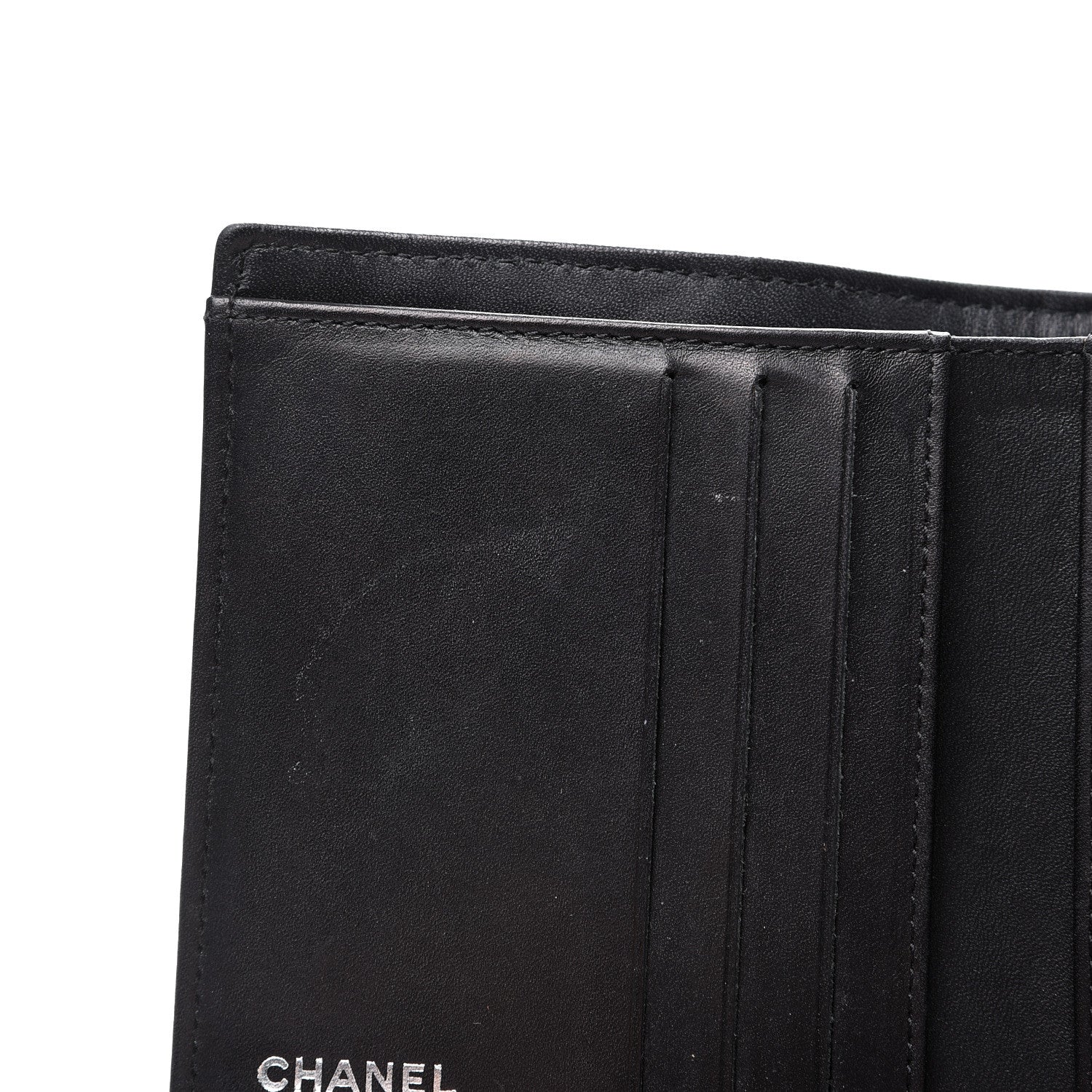 Chanel Patent Quilted Brilliant Compact Wallet Black 10 of 10