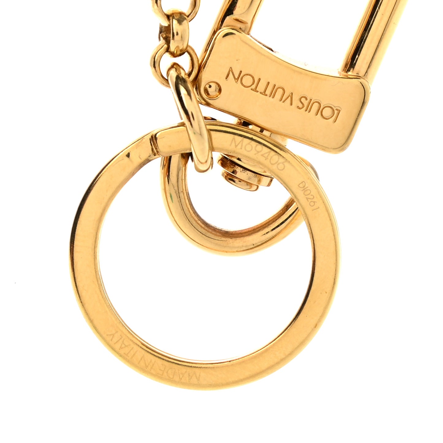 Metal Monogram Into The Flower Bag Charm Key Holder