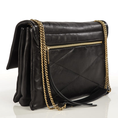 Lanvin Lambskin Quilted Medium Sugar Flap Shoulder Bag Black 3 of 7
