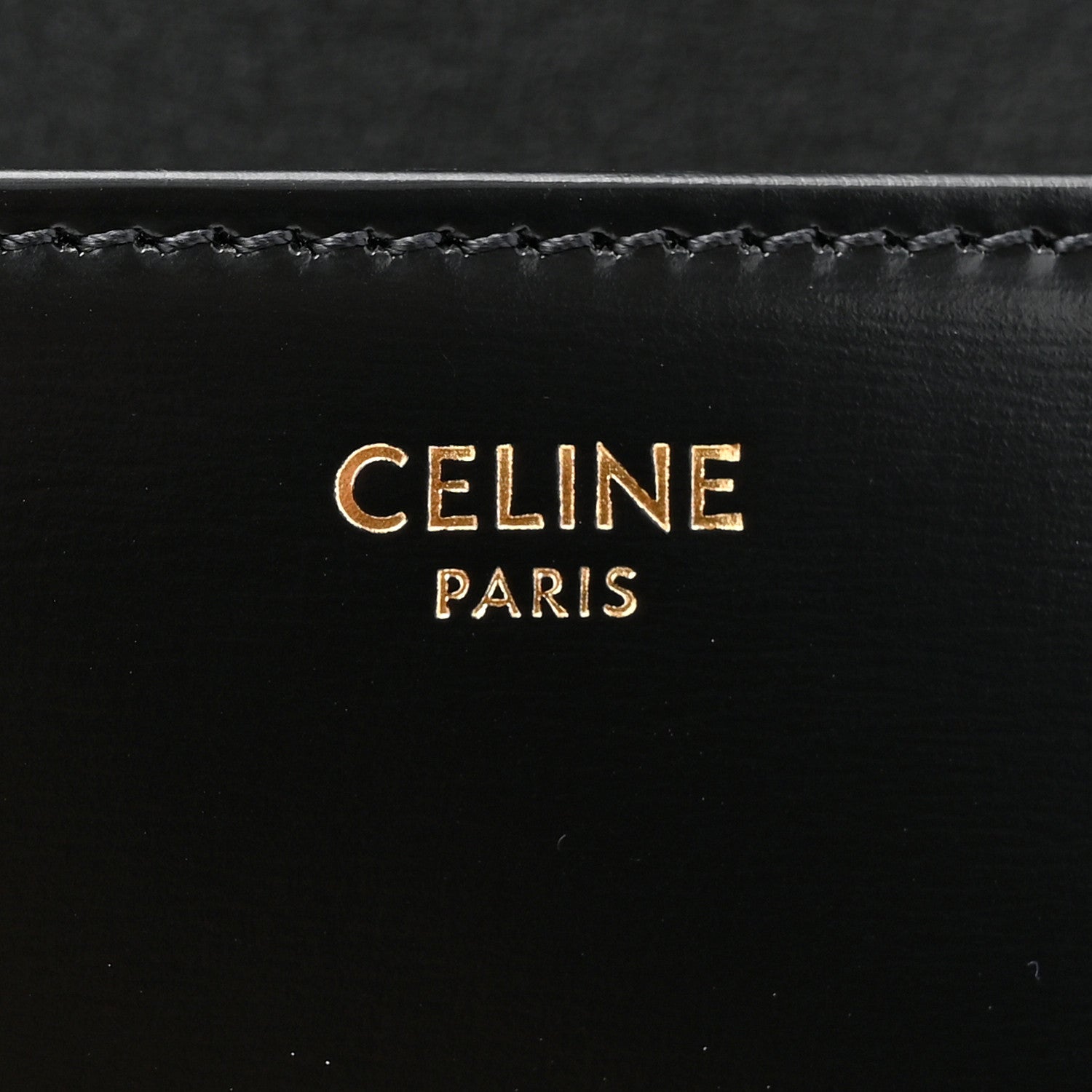 Celine Shiny Calfskin Triomphe Shoulder Bag Black 6 of 11