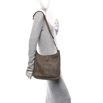 Hermes Taurillon Clemence Evelyne III PM Etoupe 2 of 10