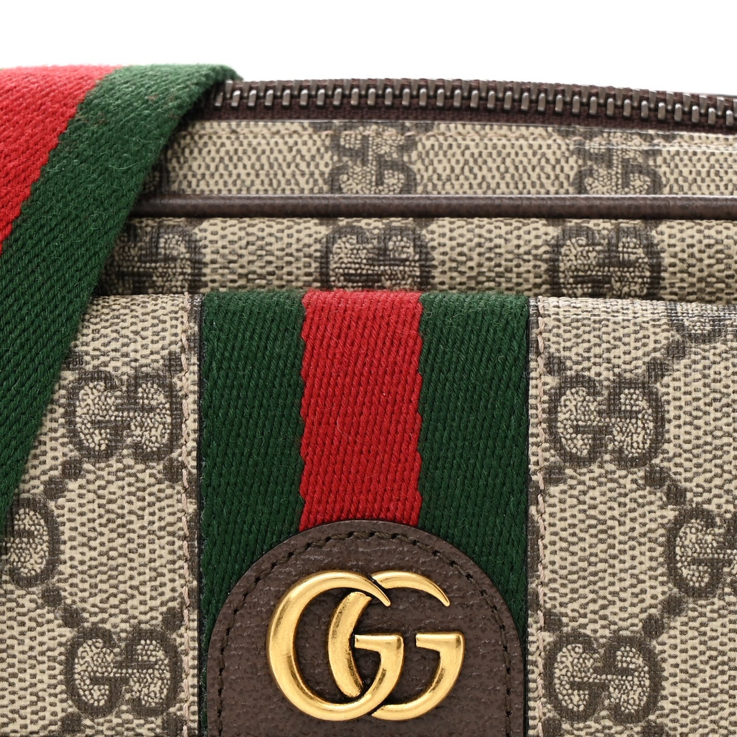 GG Supreme Monogram Web Mini Ophidia Bag Beige Ebony
