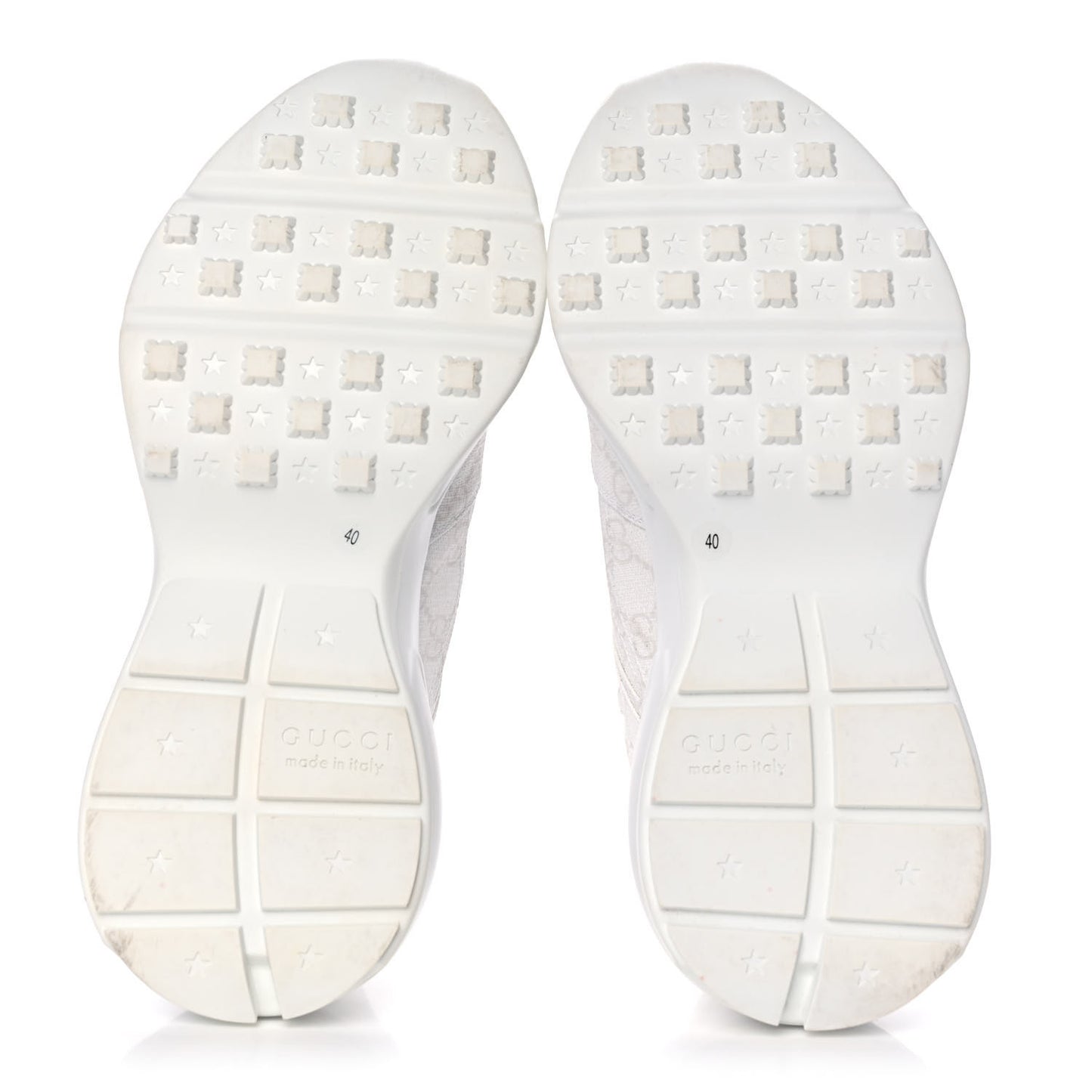 GG Supreme Monogram Womens Rhyton Sneakers 40 White