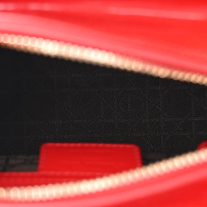 Christian Dior Patent Cannage Medium Lady Dior Red 5 of 11