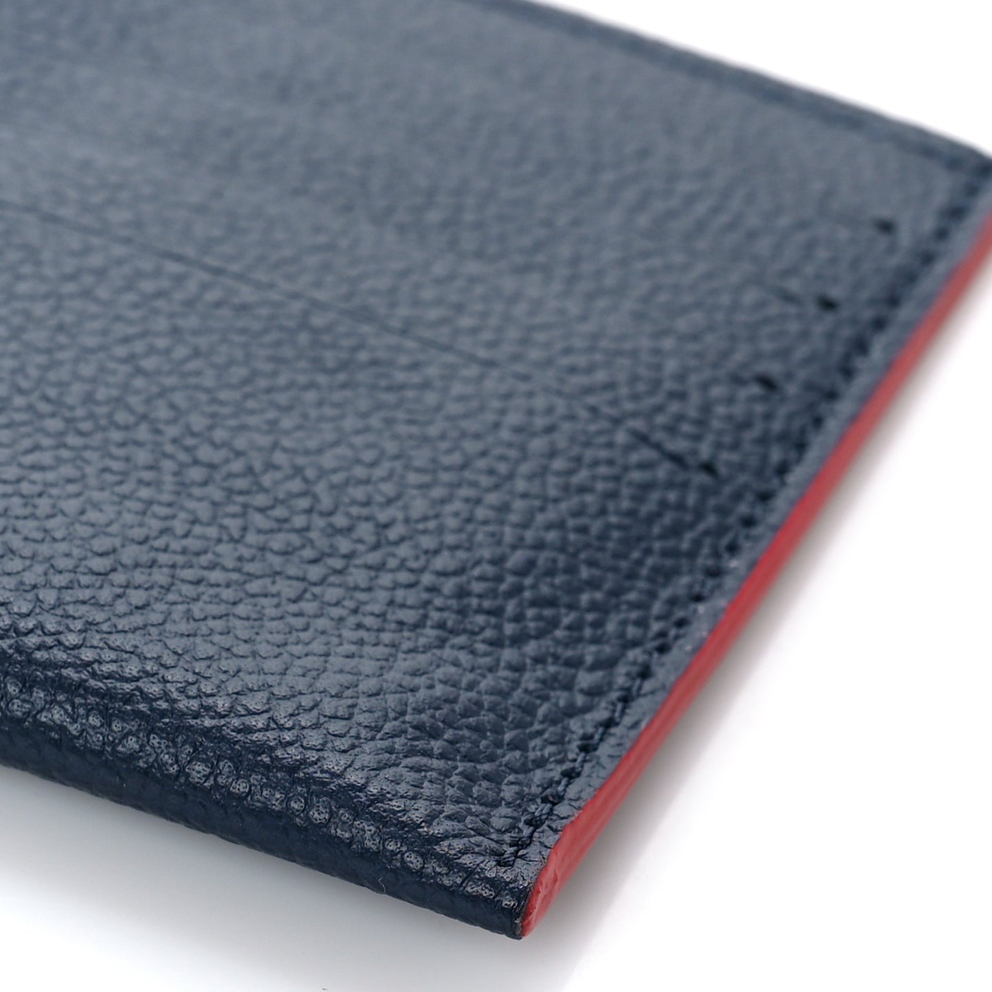 Calfskin Felicie Chain Wallet Card Holder Insert Marine Rouge