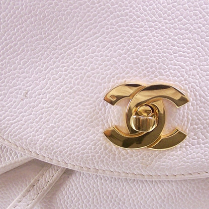 Chanel Caviar CC Backpack White 8 of 12