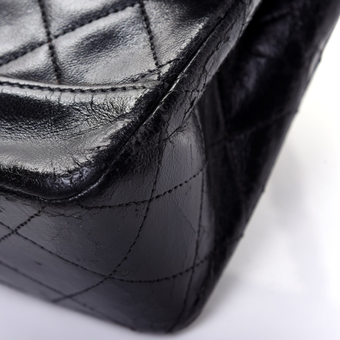 Lambskin Quilted Medium Single Flap Black