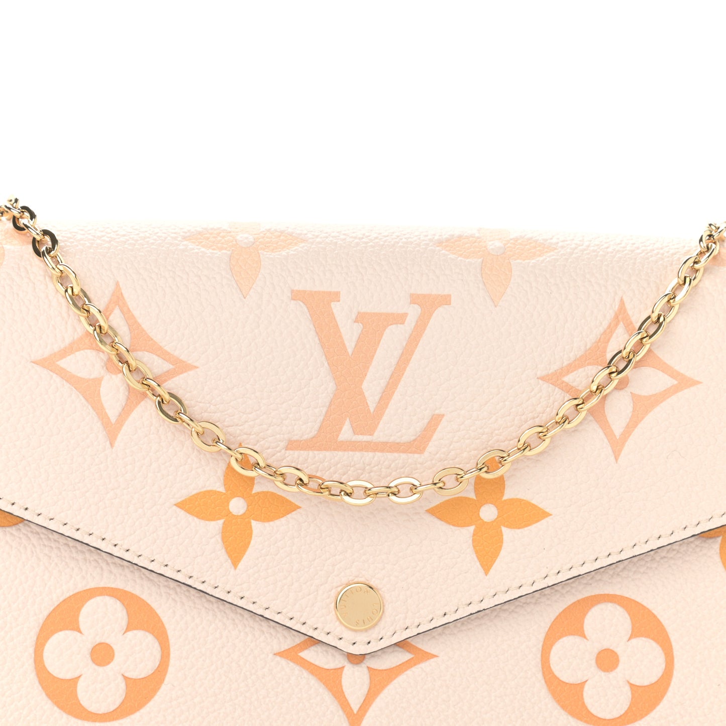 Empreinte Monogram Giant By The Pool Felicie Pochette Chain Wallet Cream Saffron