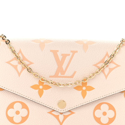 Louis Vuitton Empreinte Monogram Giant By The Pool Felicie Pochette Chain Wallet Cream Saffron 8 of 13