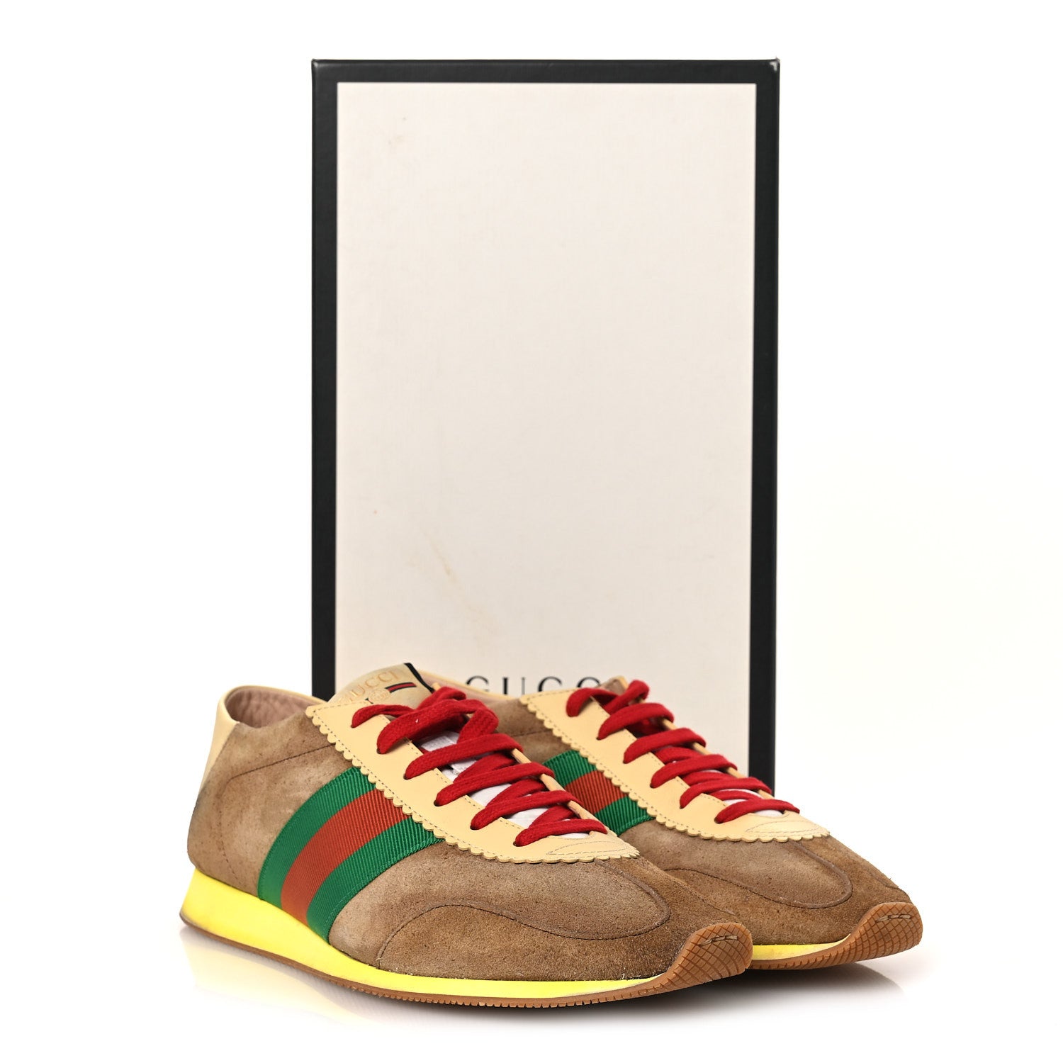 Gucci Suede Web Mens Rocket Sneakers 9 Nocciola Burro 16 of 16