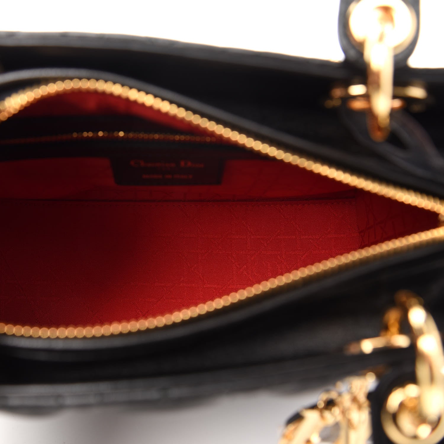 Christian Dior Lambskin Cannage Medium Lady Dior Black 5 of 13