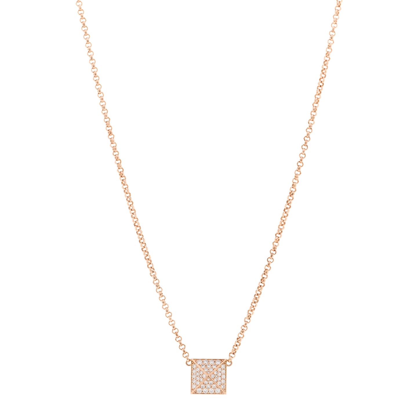 18K Rose Gold Diamond GM Clou d'H Pendant Necklace
