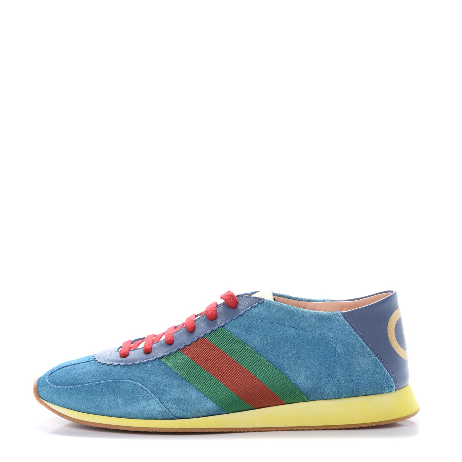 Gucci Suede Web Mens Rocket Sneakers 9.5 Bright Splash Thunder 1 of 9