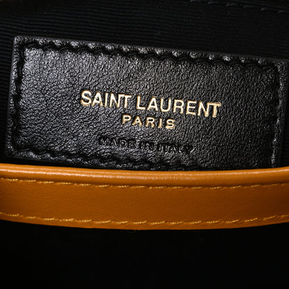 Saint Laurent Calfskin Y Quilted Monogram Toy Loulou Crossbody Bag Cheddar 7 of 12