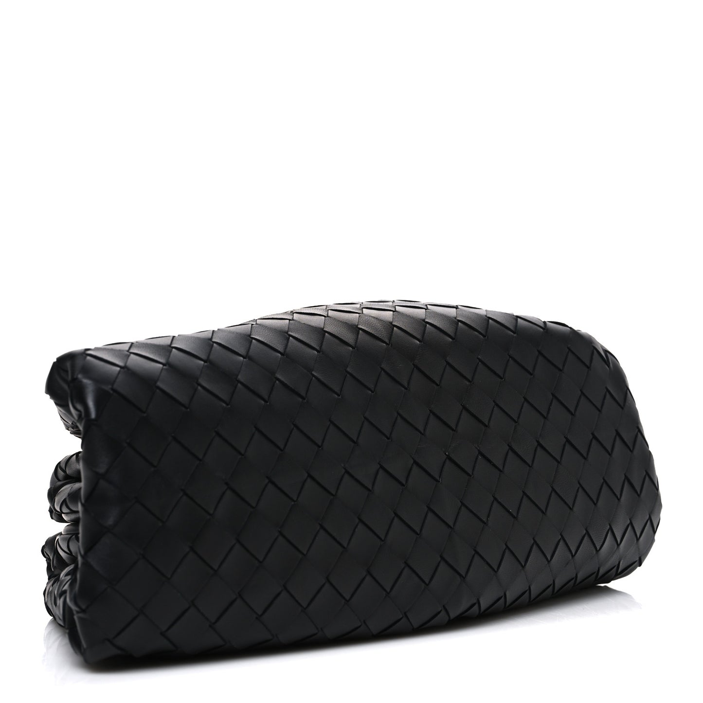 Nappa Maxi Intreccio The Pouch Oversized Clutch Black