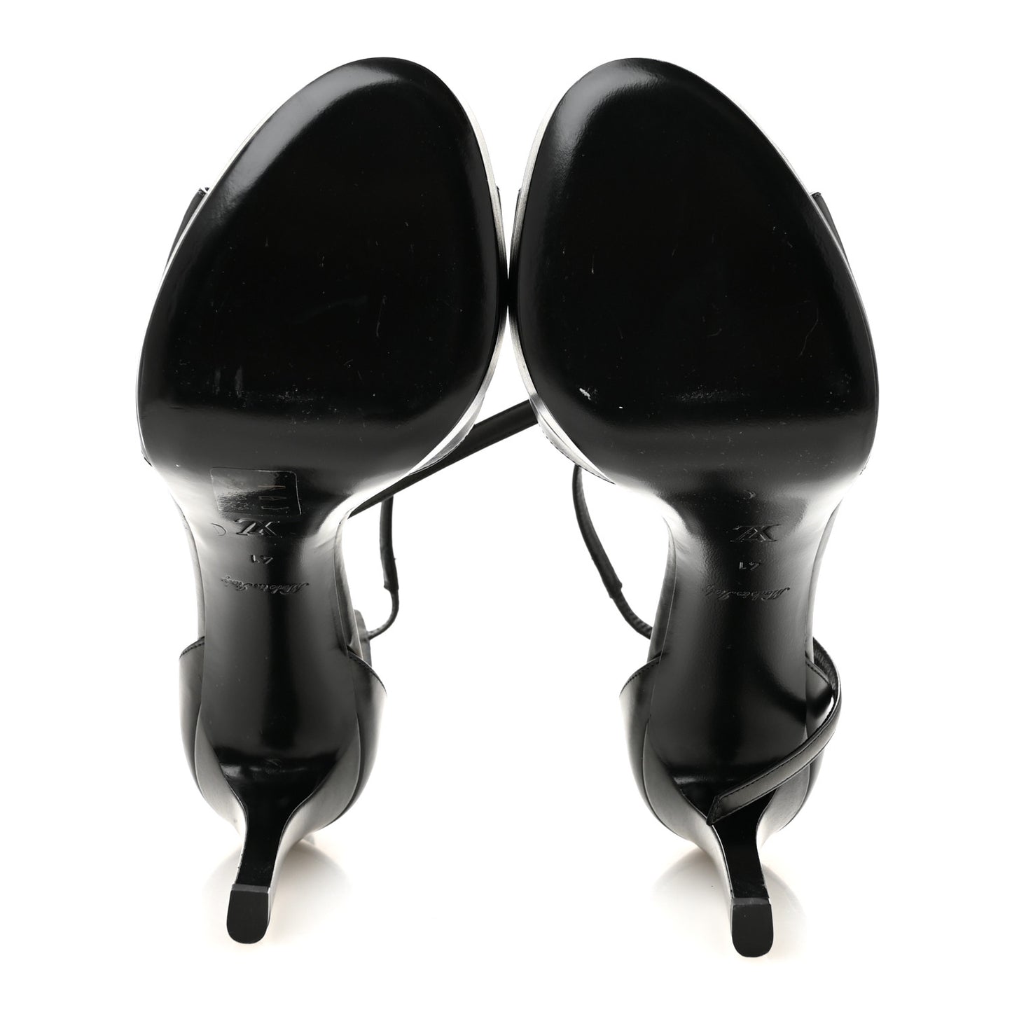 Calfskin Platform Sandals 41 Black
