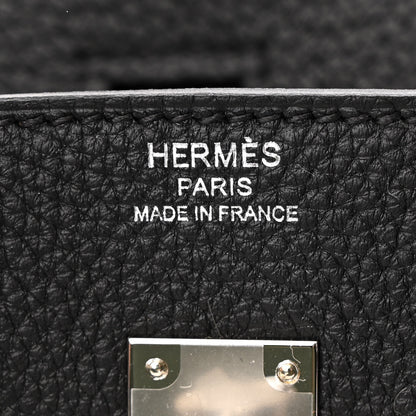 Hermes Togo Birkin 25 Black 6 of 10