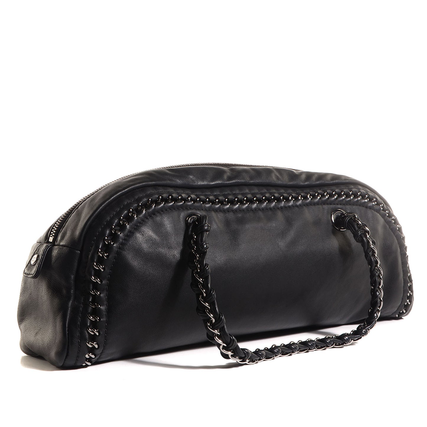 Smooth Calfskin Luxe Ligne Petit Bowler Black