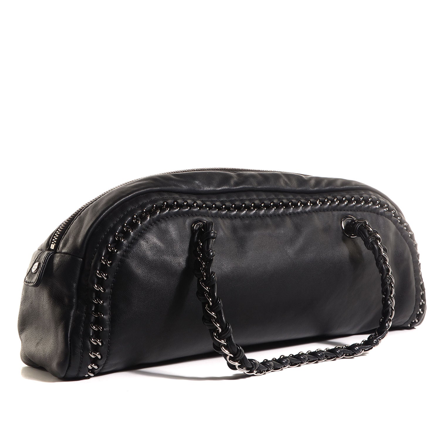 Chanel Smooth Calfskin Luxe Ligne Petit Bowler Black 3 of 7