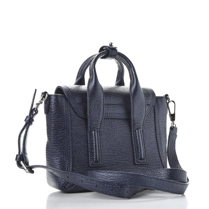 3.1 Phillip Lim 3.1 Textured Calfskin Mini Pashli Satchel Ink 2 of 8