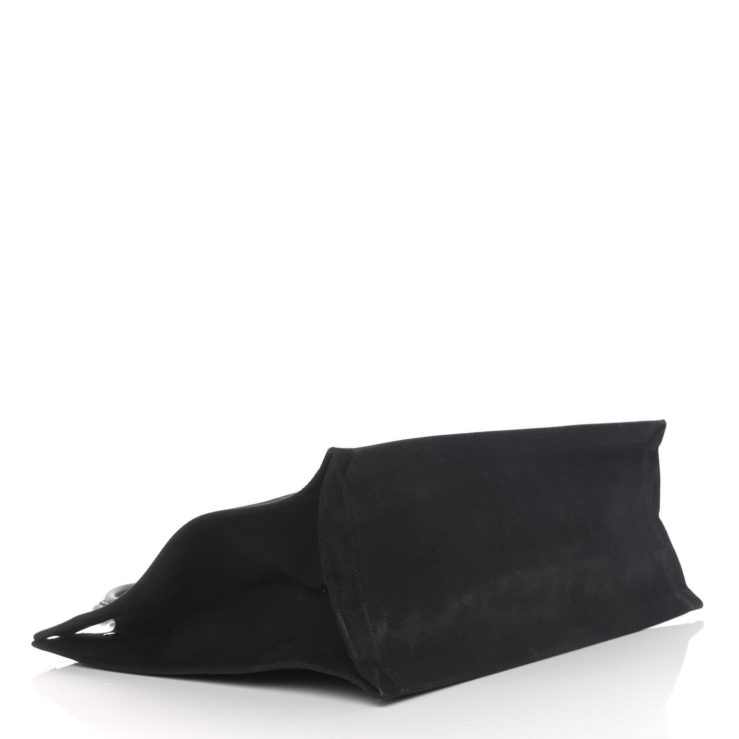 Linen Calfskin Rive Gauche Tote Black