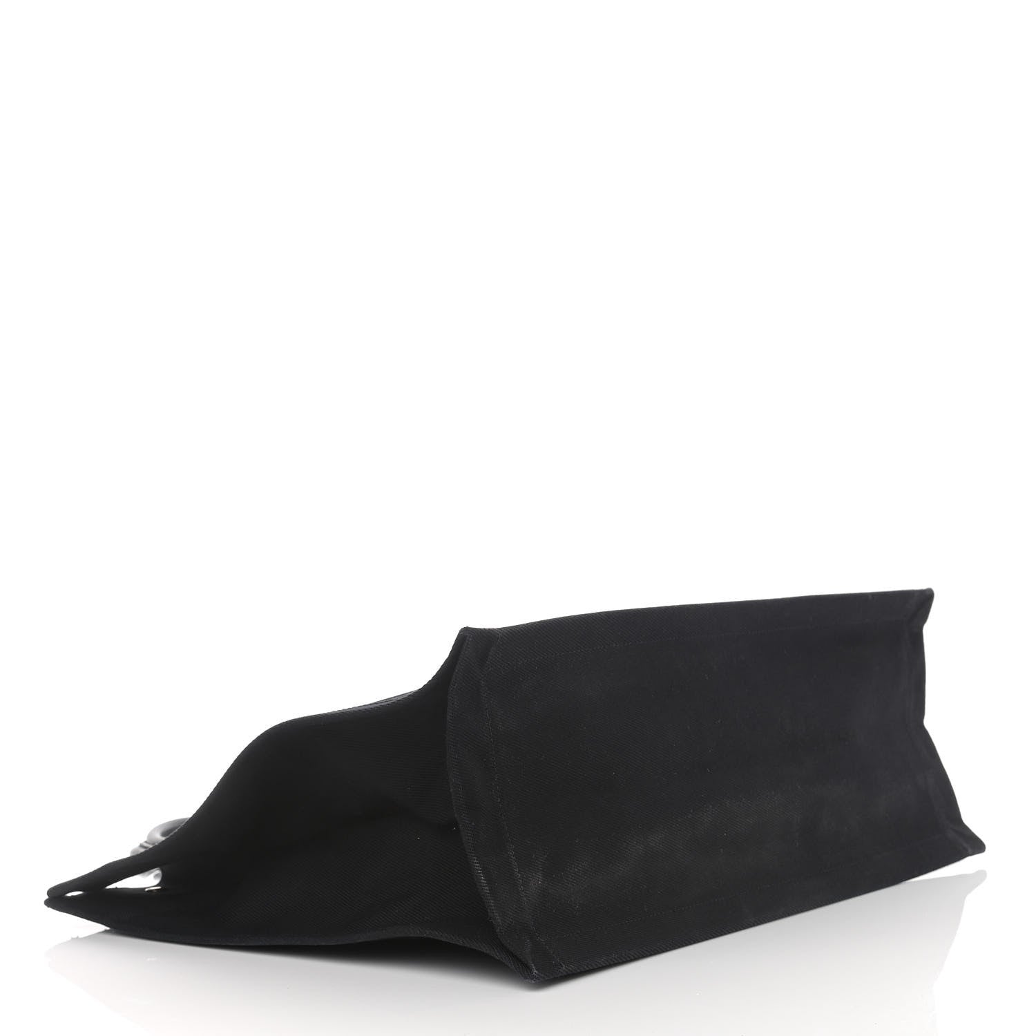 Saint Laurent Linen Calfskin Rive Gauche Tote Black 4 of 17