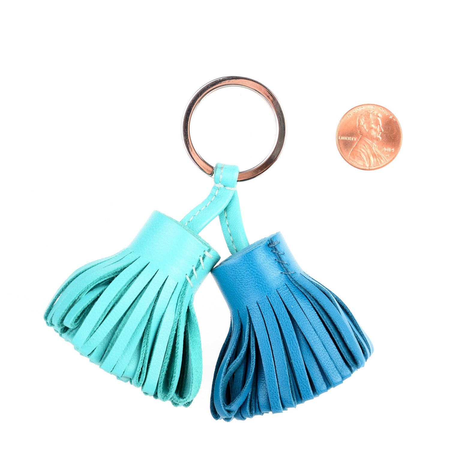 Hermes Lambskin Carmen Uno-Dos Key Holder Bleu Izmir Lagon 2 of 3