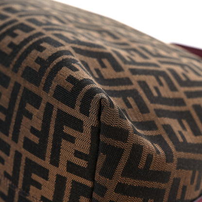Fendi Zucca Vitello Artic Large Hobo Tobacco Burgundy 11 of 12