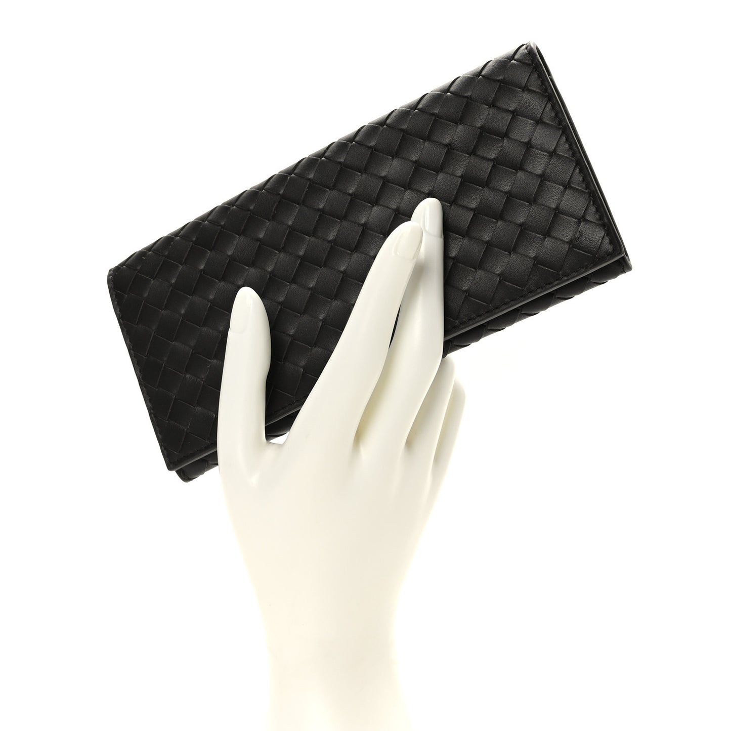 Nappa Intrecciato Flap Wallet Black