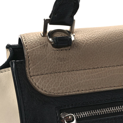 Celine Elephant Calfskin Medium Tri-Color Trapeze Black Beige 13 of 13