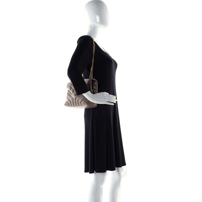 Saint Laurent Calfskin Y Quilted Monogram Small Loulou Chain Satchel Taupe 5 of 14