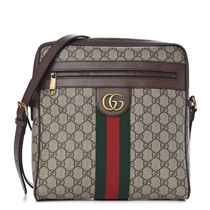 Gucci GG Supreme Monogram Web Medium Ophidia Messenger Bag Brown 1 of 10