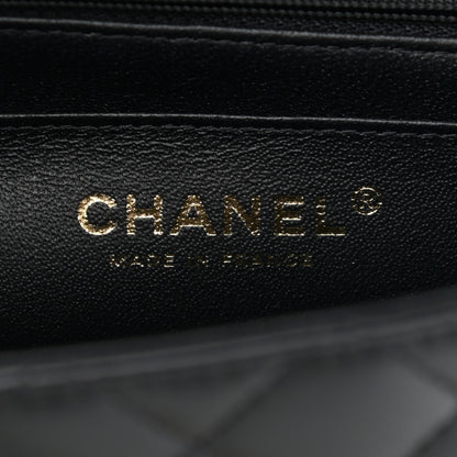 Chanel Lambskin Quilted Mini Top Handle Rectangular Flap Black 6 of 9