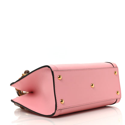 Gucci Wonka Grain Calfskin Mini Diana Tote Bag Wild Rose Fuxia Fluo 4 of 10