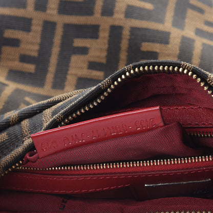Fendi Zucca Cuoio Lucido Small Chef Hobo Tobacco Rosso Scuro 7 of 8