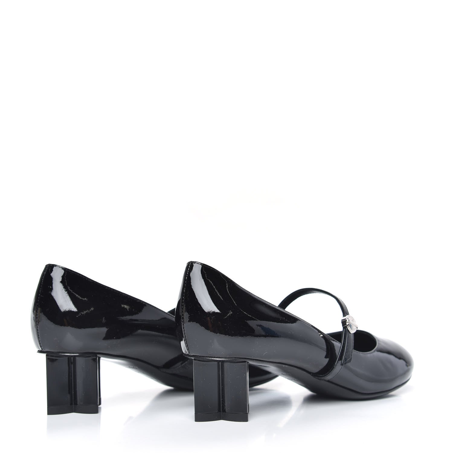 Louis Vuitton Patent Uniformes Silhouette Pumps 37.5 Black 4 of 8
