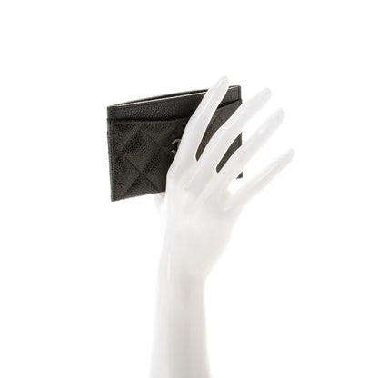 Chanel Caviar Quilted Card Holder Dark Charcoal 2 of 7