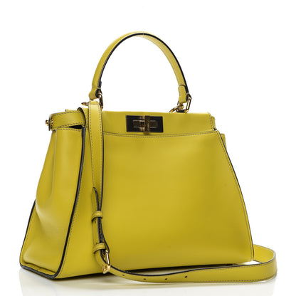Fendi Vitello Seta Medium Peekaboo Iconic Satchel Cedro 3 of 6