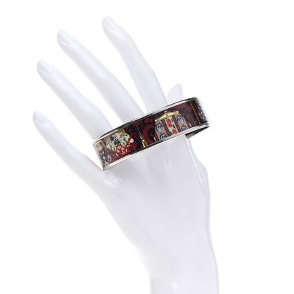 Hermes Enamel Printed Cachemire de Tamara Wide Bracelet 65 2 of 6